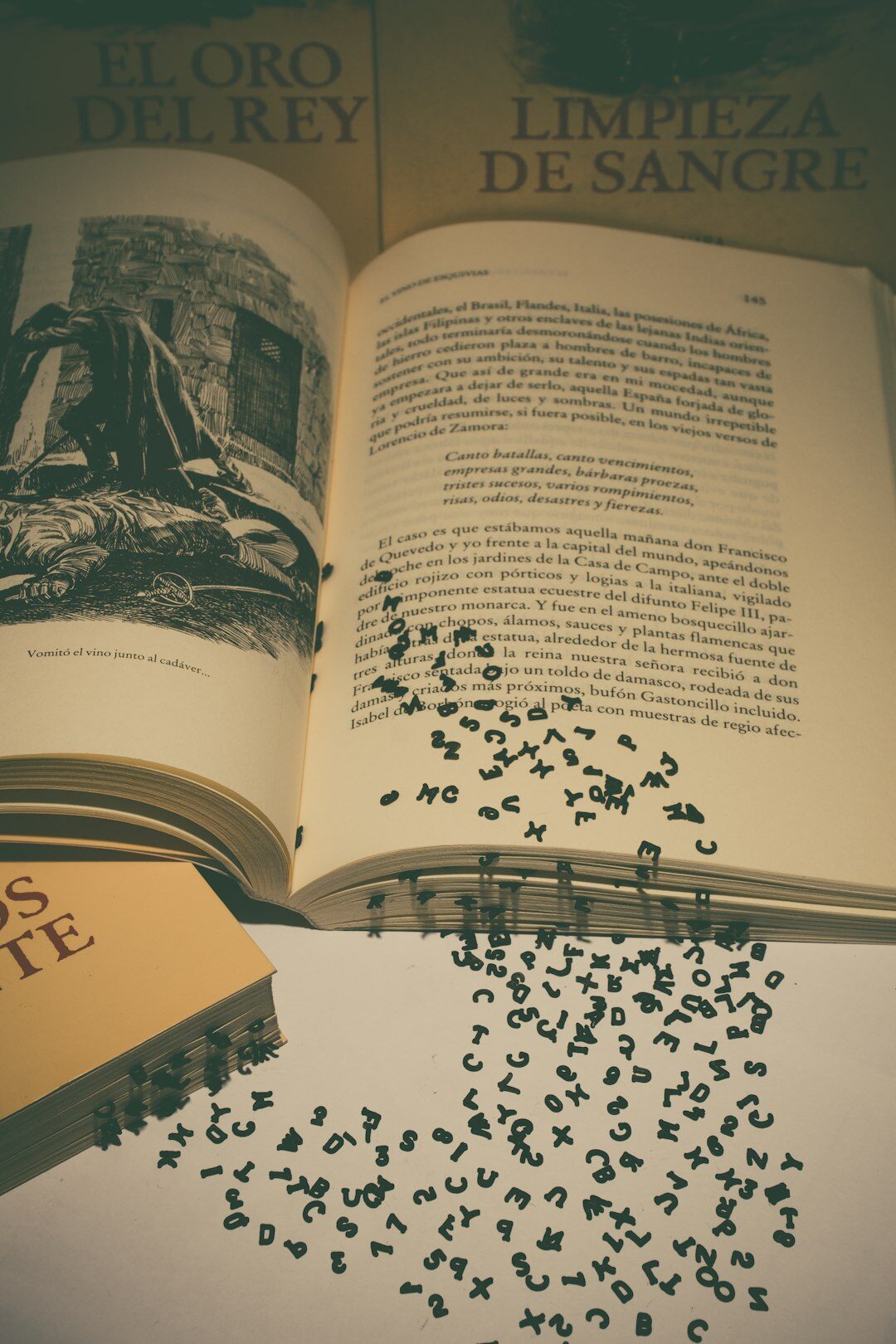 book pages with mystery